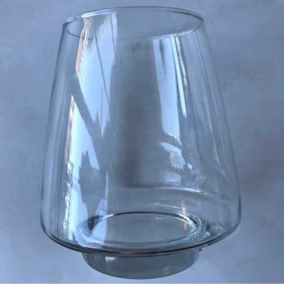 Contemporary Home Living Clear Transparent Cylindrical Hand Blown Glass Vase - Picture 7 of 7